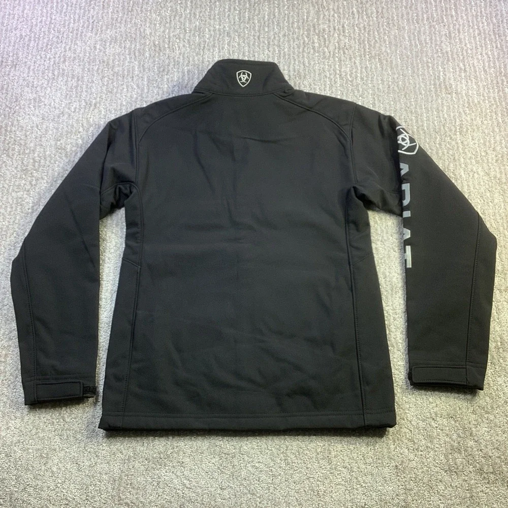 Ariat Boys Logo 2.0 Softshell Jacket Black Wind Water Resistant Size M‎ NWT